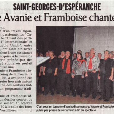 Concert à Saint Georges d’Espéranche