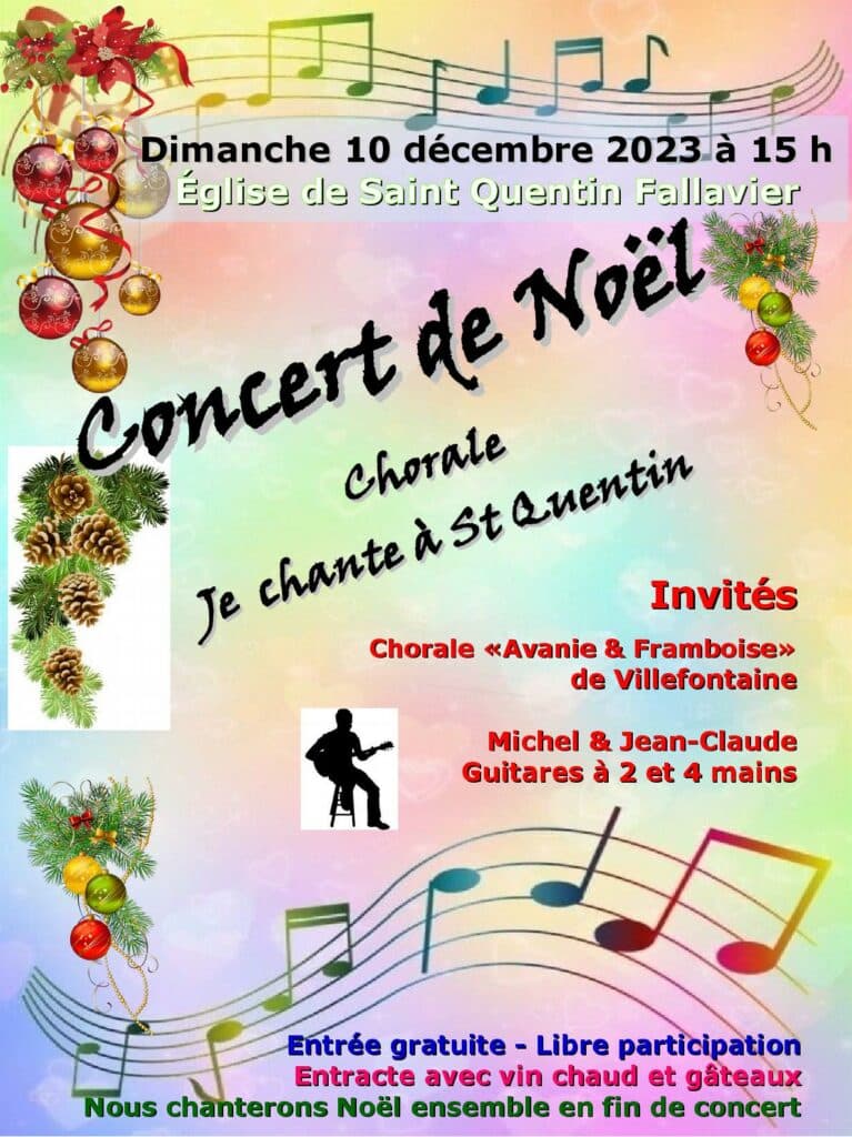 Affiche concert Chants de Noël Saint-Quentin-Fallavier